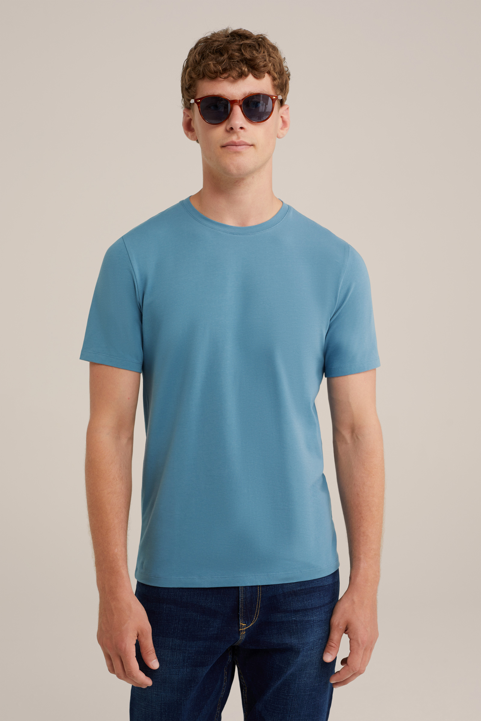 T-shirt WE Fashion IJsblauw