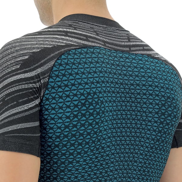 T-shirt running UYN MAN RUNNING COOLBOOST OW SHIRT SH_SL AGUA/DAWN GREY