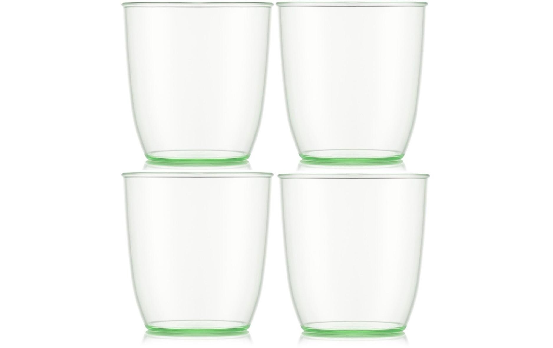Outdoor-Becher Kvadrant 350 ml, Grün, 4 StückTrinkbecher Set