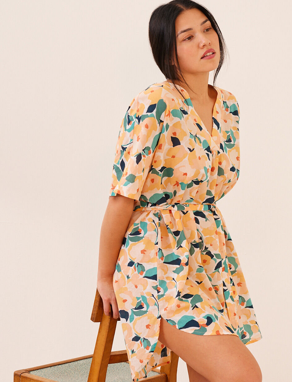 Robe - pivoine orange clair