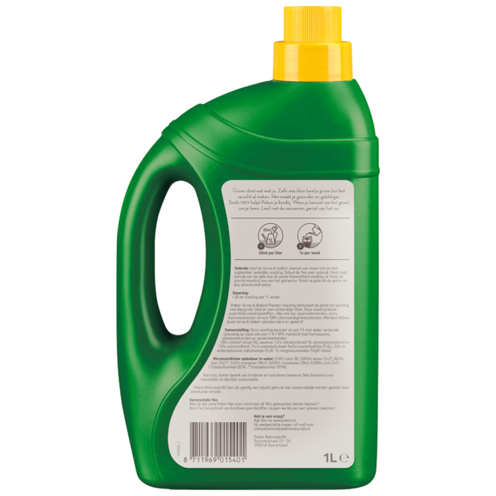 Pokon Plantenvoeding Terras & Balkon 1 liter