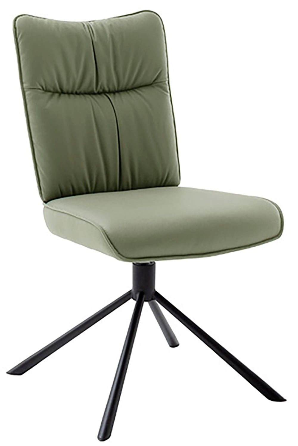 MCA furniture 4-Fussstuhl »MARIN Esszimmerstuhl (2er Set) - Stuhl« (Set) 2 Stk.360° drehbar, Metall schwarz, beweglichen Rücken, belastbar 120 kg