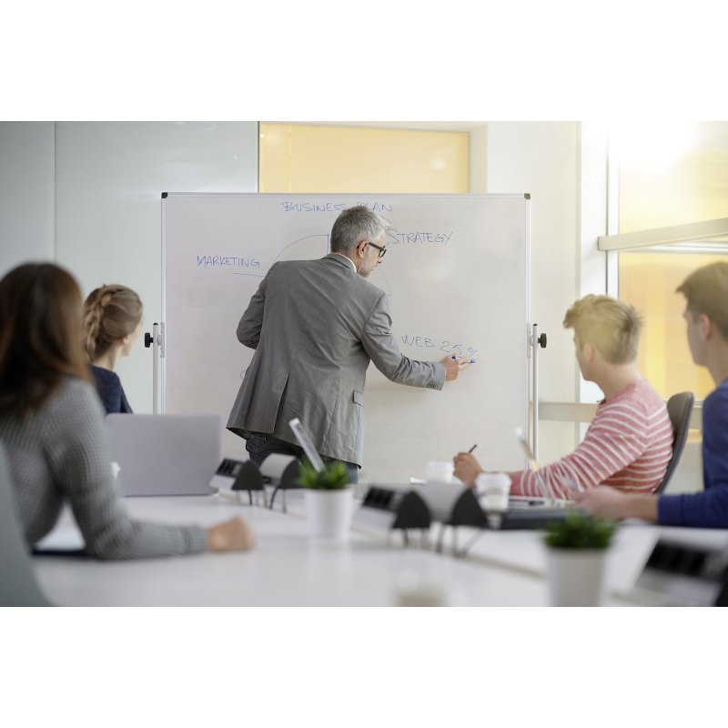 Tableau blanc émaillé pivotant double face Bi-Office