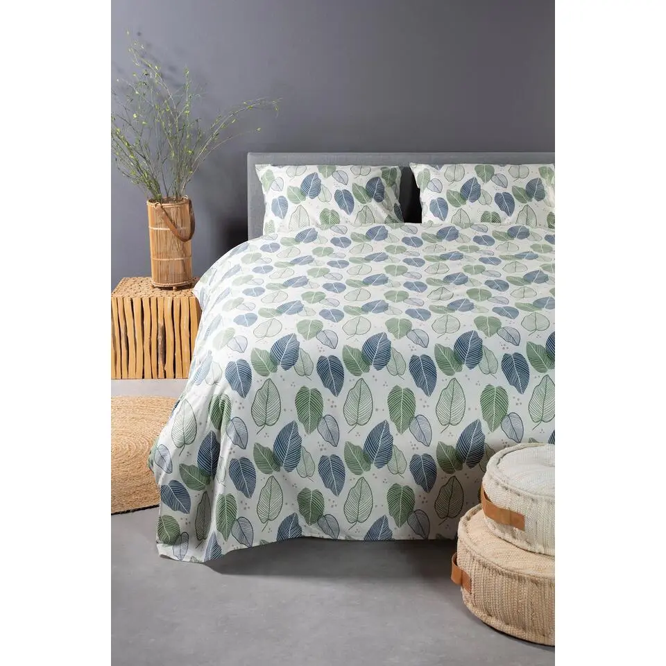 Ten Cate Katoenen Dekbedovertrek - 140x200/220 cm - Graphic Leaves
