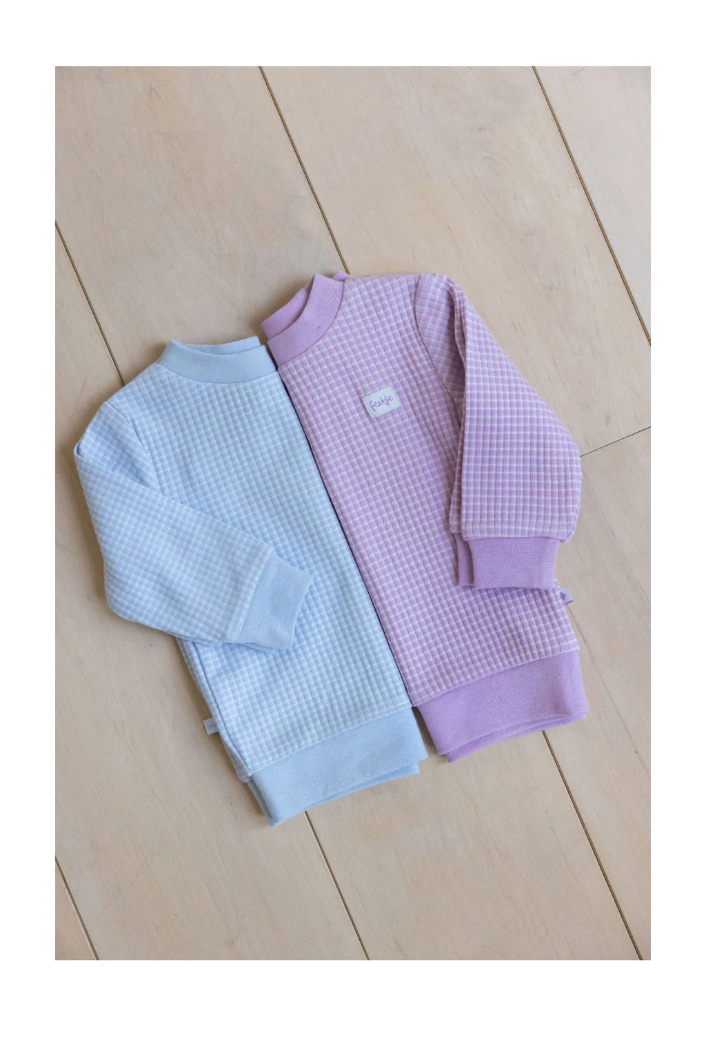 Feetje unisex wafel pyjama lichtblauw