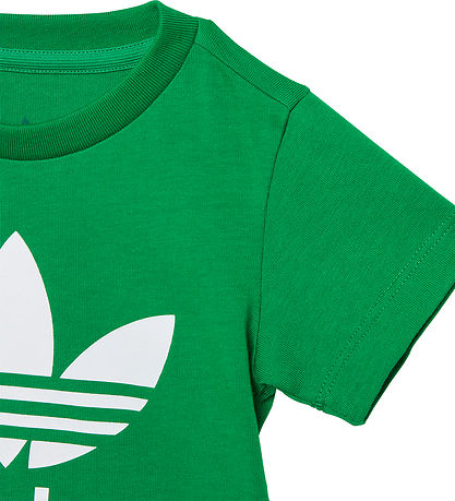 adidas Originals T-shirt - Trefoil -  Grøn/Hvid