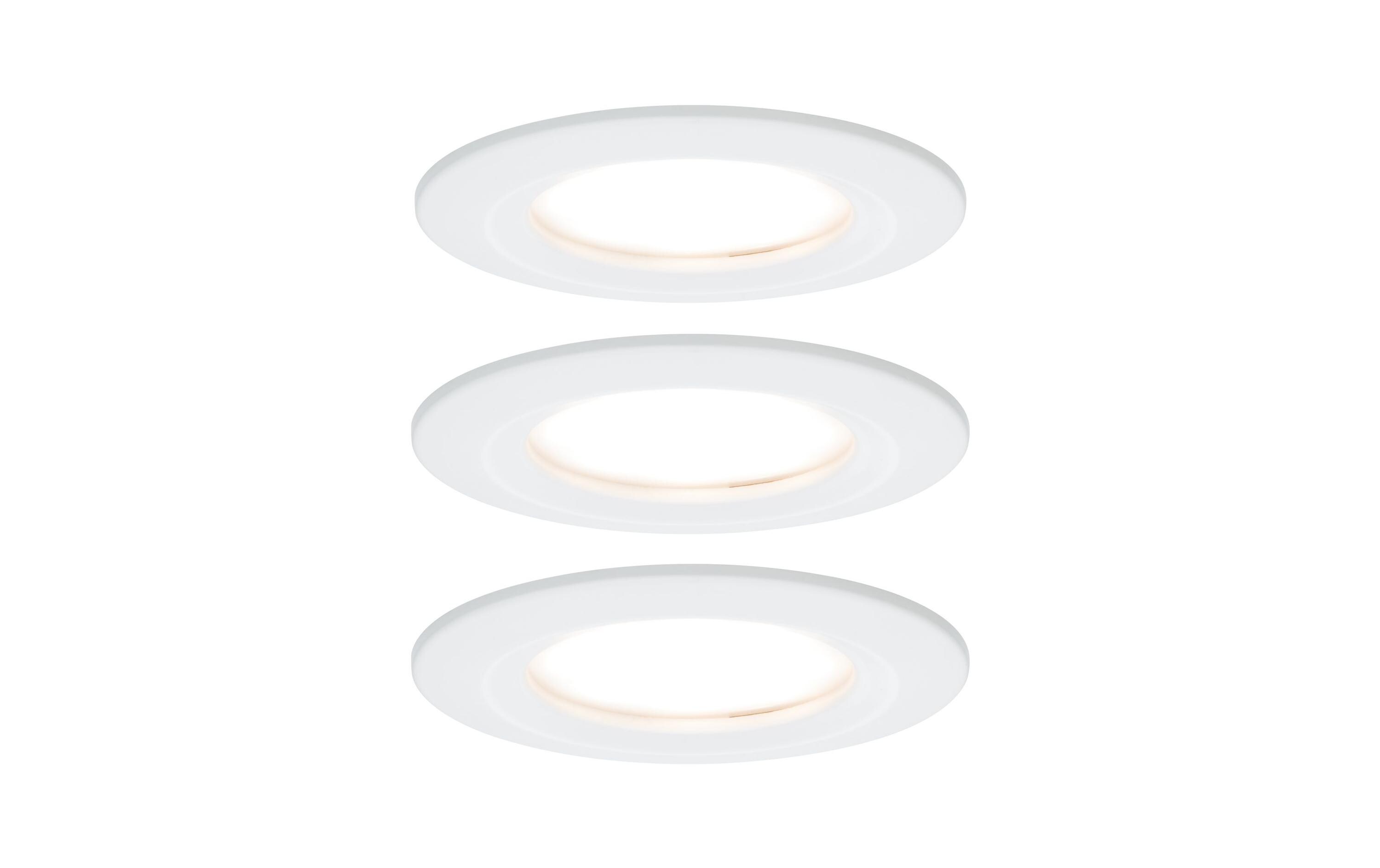 Einbauspot Nova Plus Coin Starr Set, 3 x 6 W, 2700 K, WeissLED Einbauleuchte Basisset