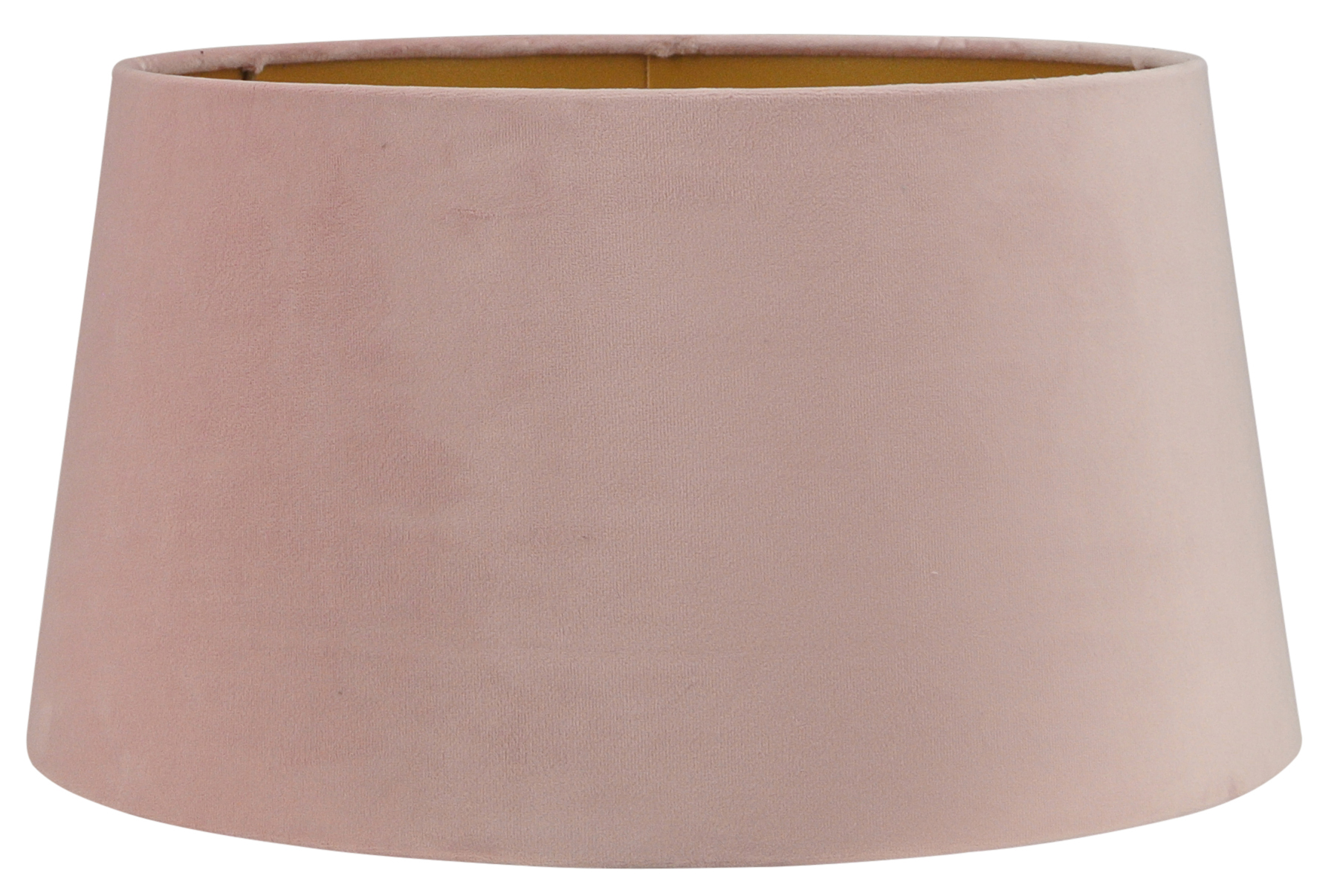 Staande lampenkap San Remo velours roze op goud 35x30x18cm