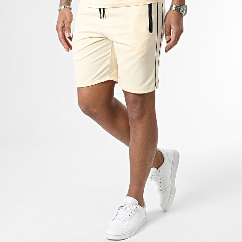 Ensemble Tee Shirt Et Short Jogging E384 Beige