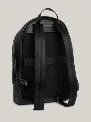 Mochila de couro premium com textura granulada