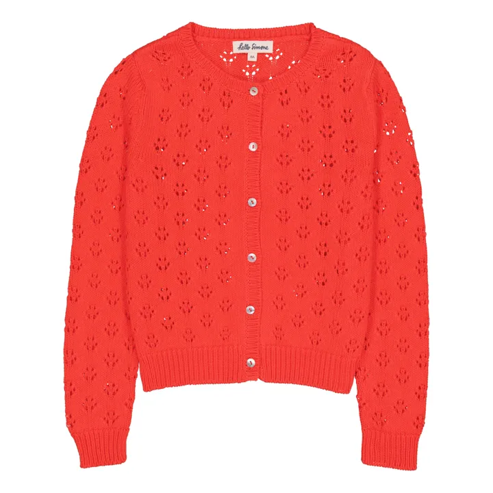 Hello Simone Cardigan June Coton Bio | Rouge