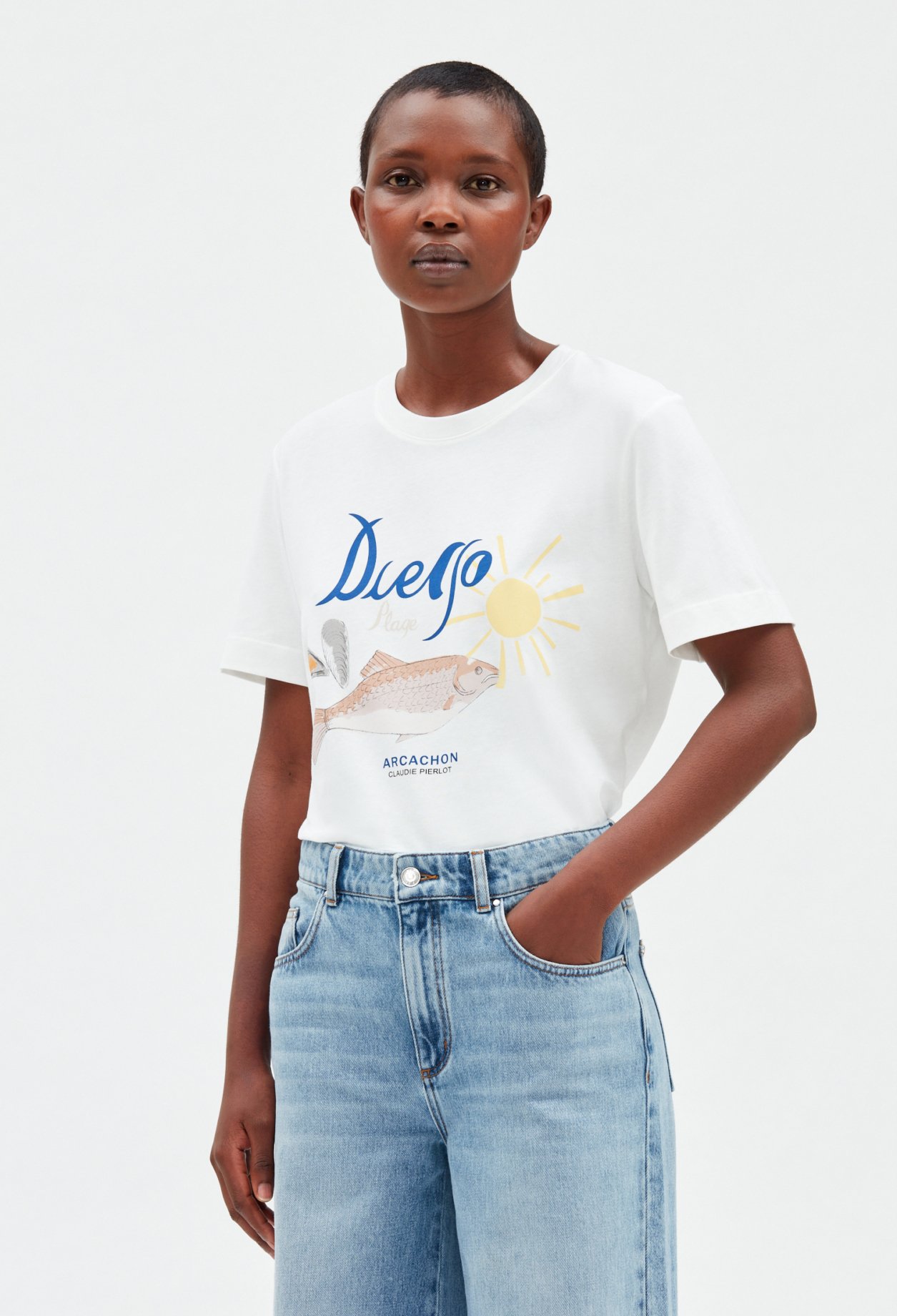 T-shirt Diego Plage ecru
