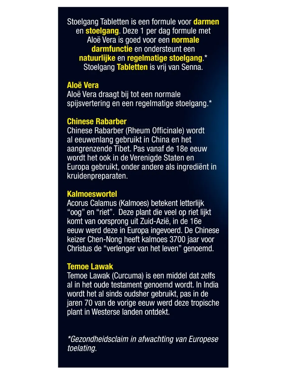 Stoelgang Tabletten Sennavrij