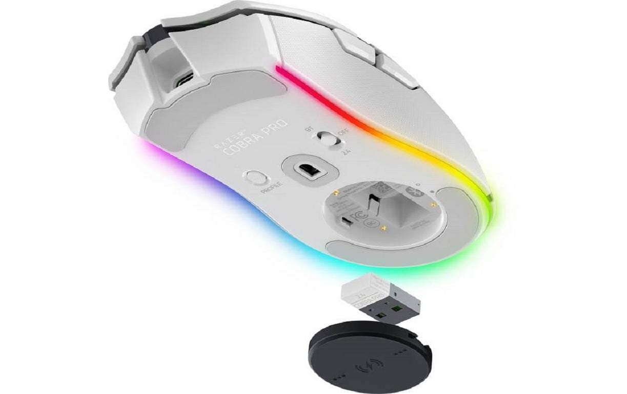 Gaming-Maus Cobra Pro Weiss<br>Kabellose Gaming-Maus mit RGB-Beleuchtung