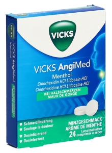 VICKS AngiMed Lutschtabletten Menthol, 24 Stück
