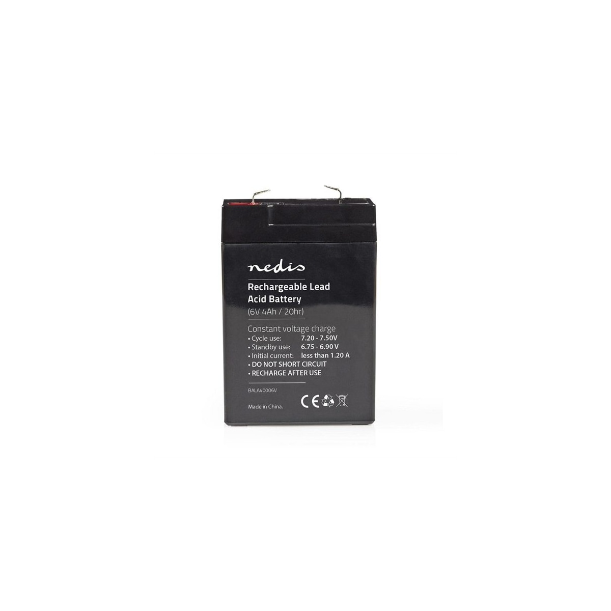Nedis Oppladbart blybatteri 6V 4000mAh