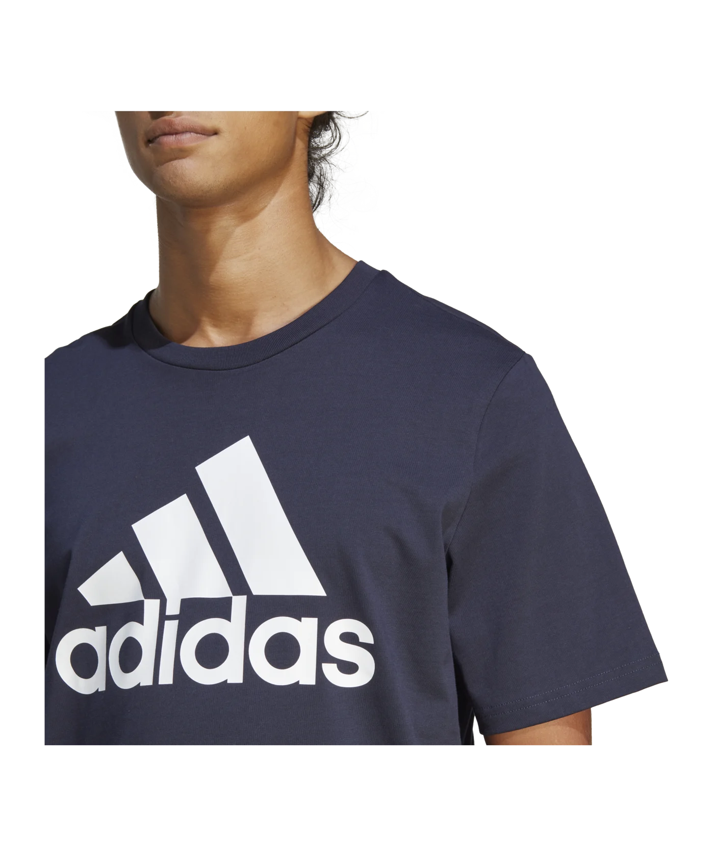 adidas Essentials Single Jersey Big Logo Tee Blue