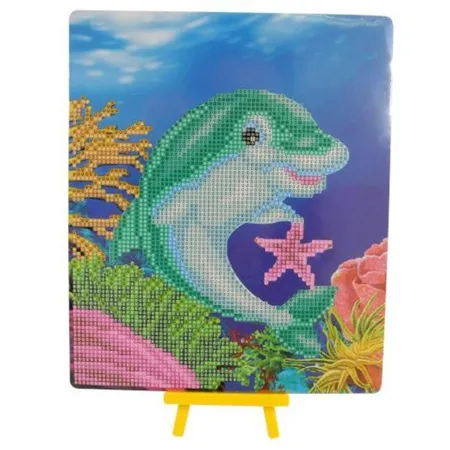 Pracht Diamond Painting Delfin mit Aufsteller