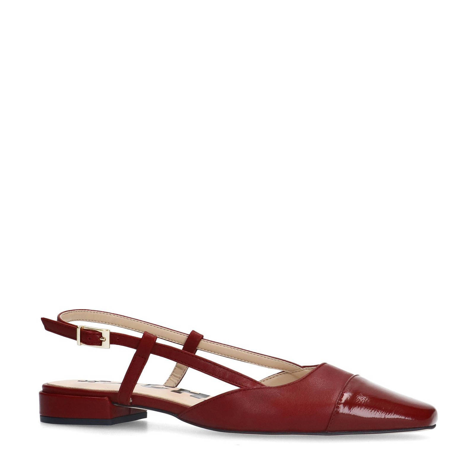 Sacha leren slingback loafers rood