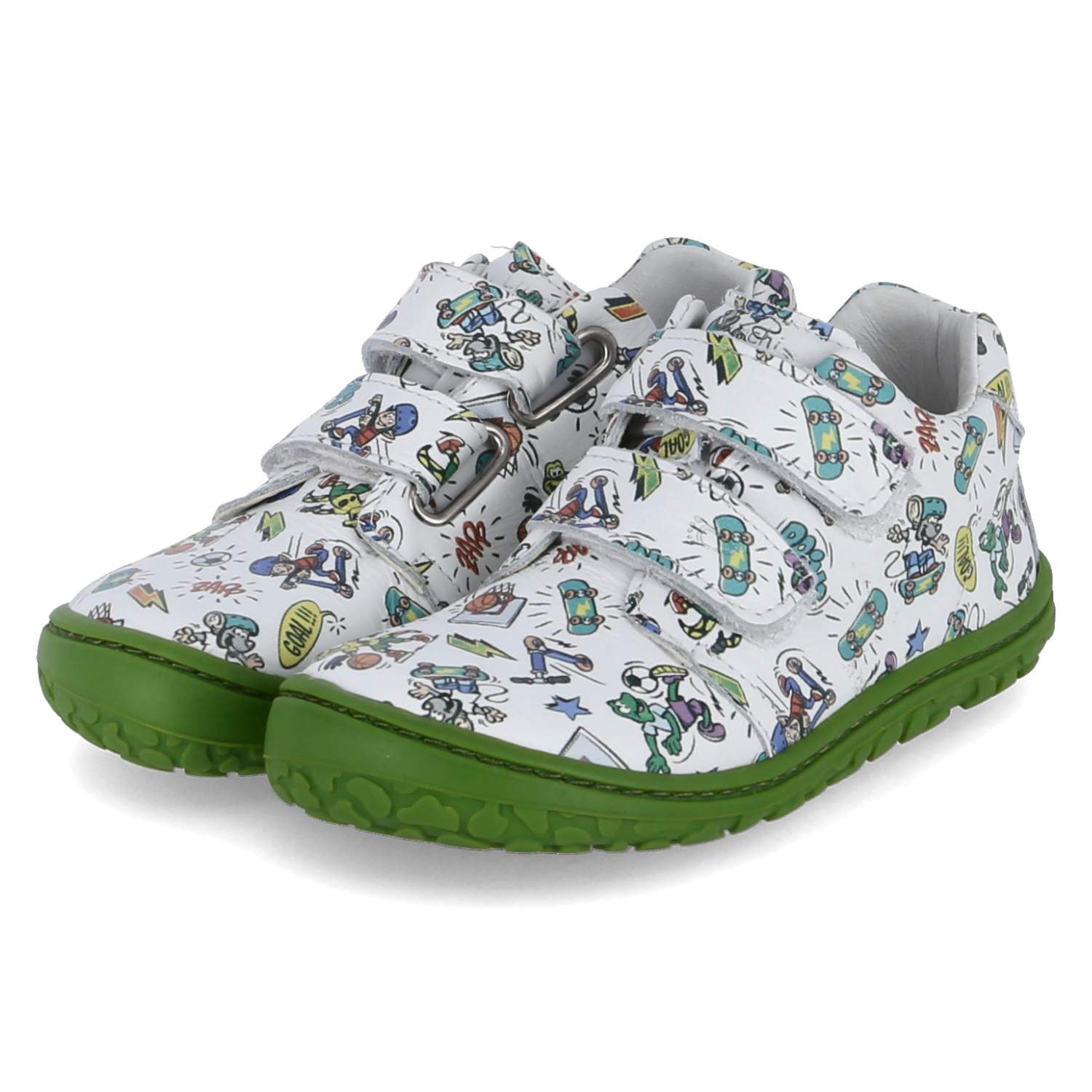 Lurchi Klettschuhe NOAH BAREFOOT - white-green