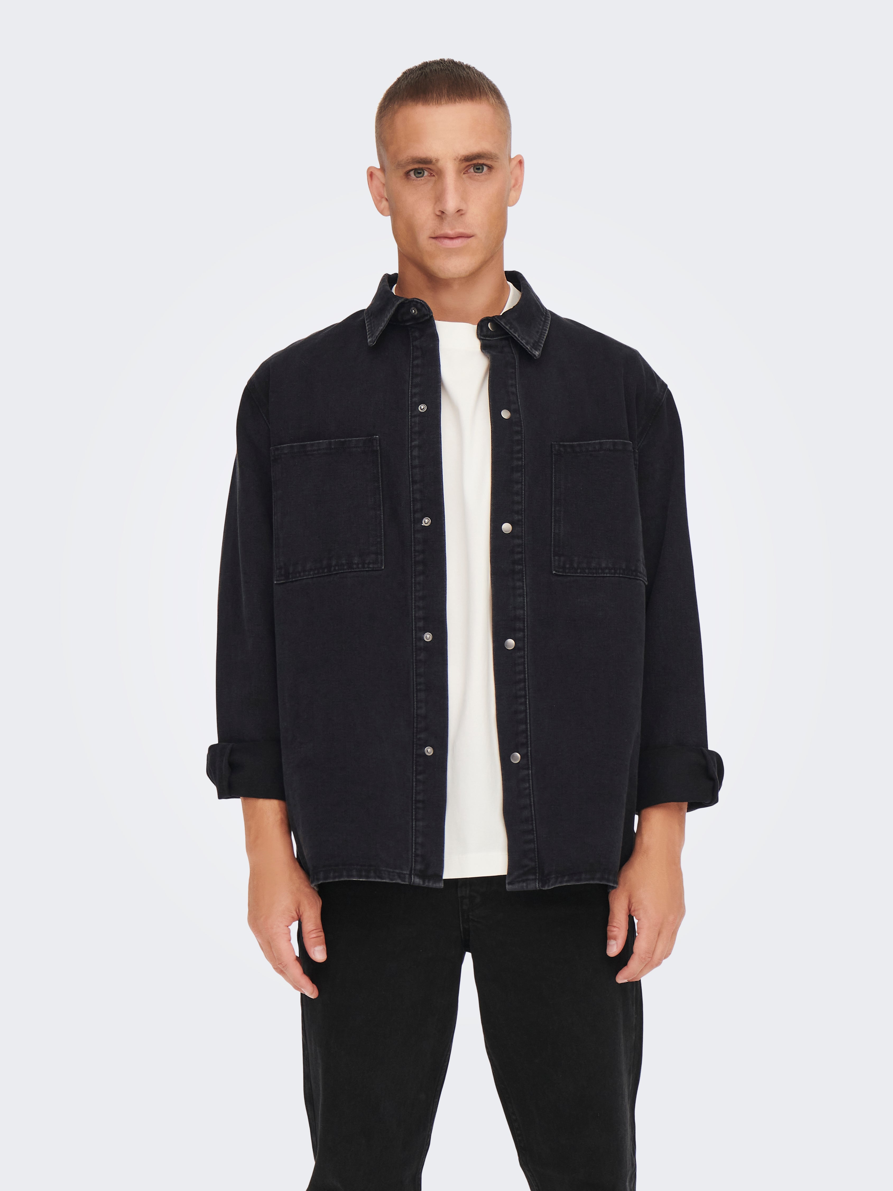 ONSDAGO Hemd Washed Black