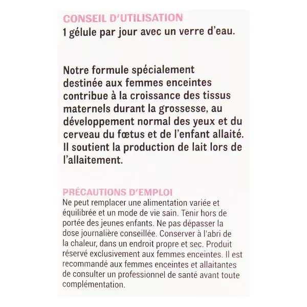 Phytalessence Vitaphyt Grossesse et Allaitement 60 gélules