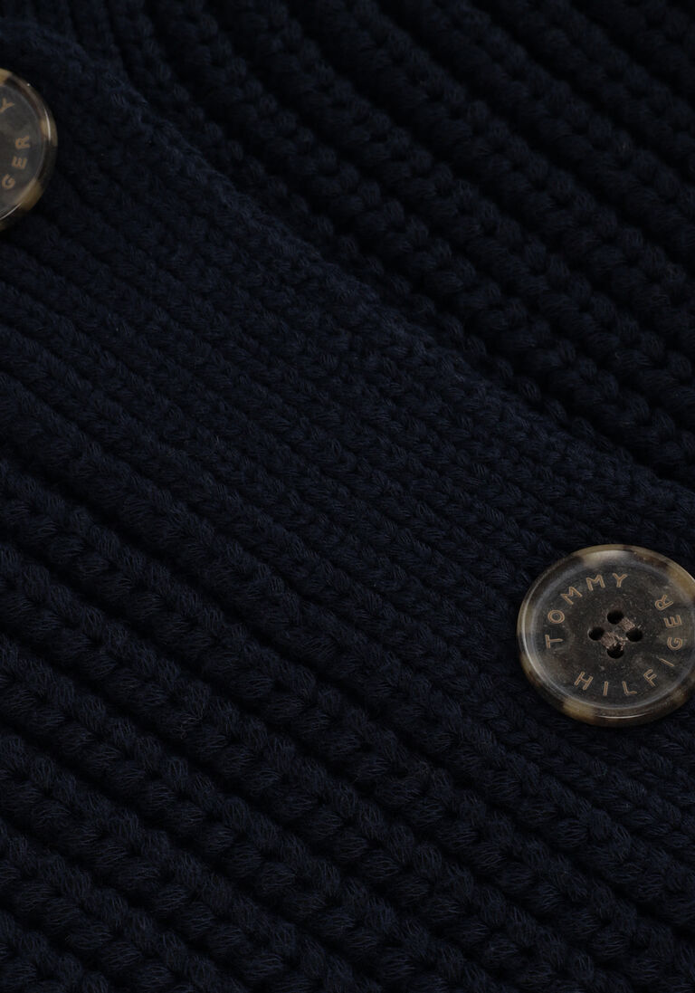 TOMMY HILFIGER donkerblauwe tommy hilfiger vest org cotton button v-nk cardigan