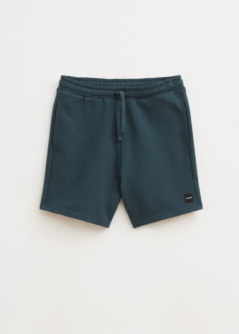 Basic sweat short blauw (PETROL)