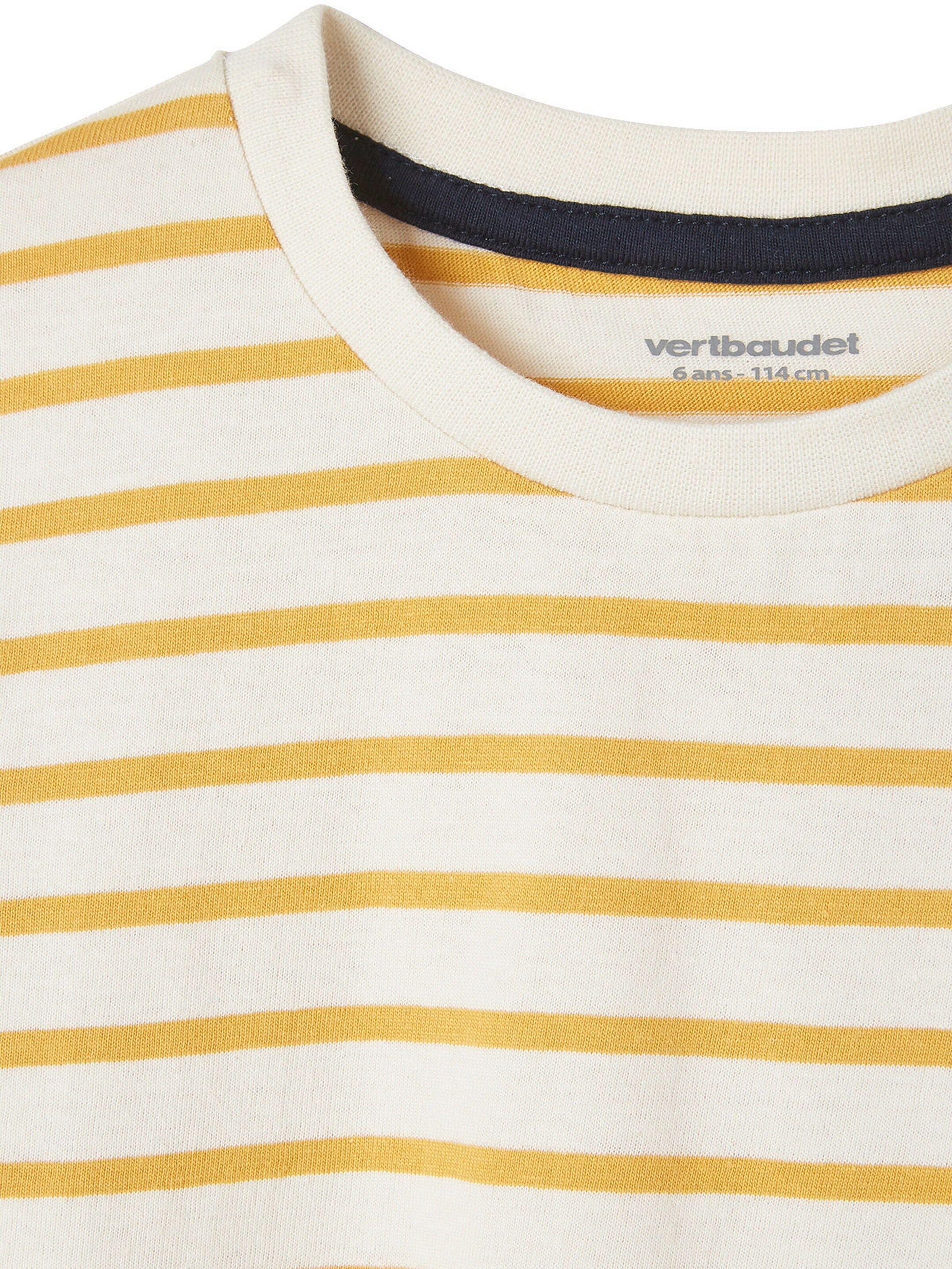 Vertbaudet Jungen T-Shirt mit Streifen gelb gestreift