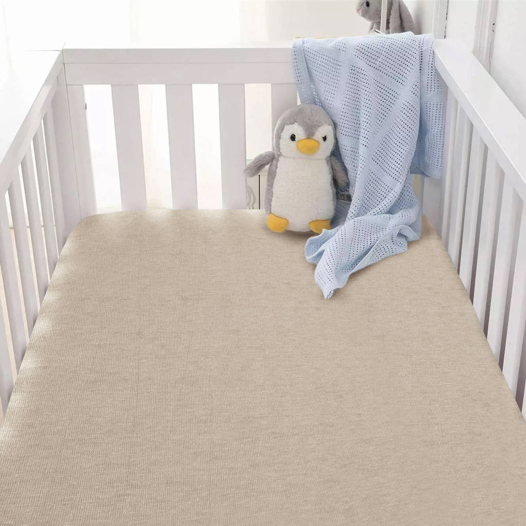 ledikant hoeslaken jersey 60x120 beige