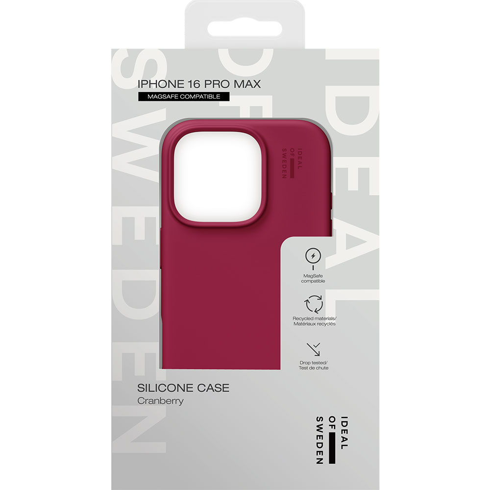 iPhone 16 Pro Max MagSafe Silikon Hülle Case Recycled (IDSICMS-I2467P-521) - Cranberry