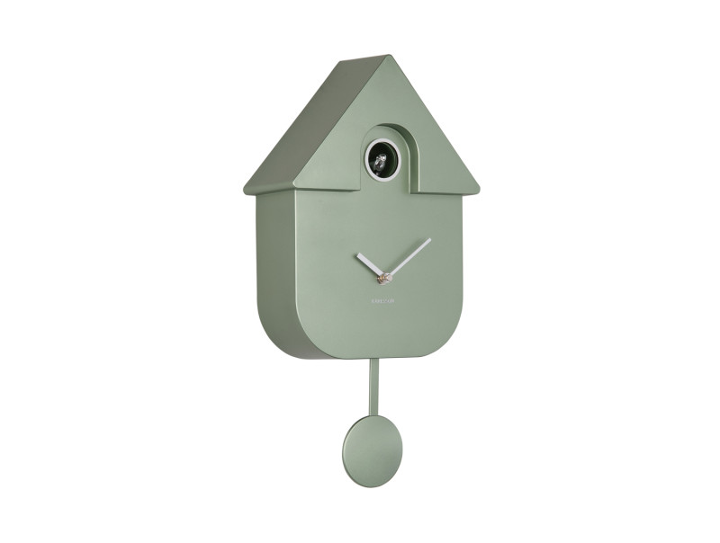 Wall Clock Modern Cuckoo Metallic KA5867DB Metallic dark blue