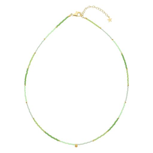 Nuni Copenhagen Line Halskæde, Light Green, 42 5 cm