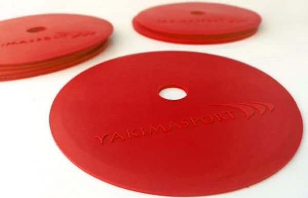 YakimaSport Flat markmarkører (markeringsmatter) - 10 stk røde