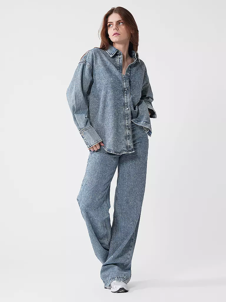 BOSS Jeans Wide Leg Fit MARLENE  blau