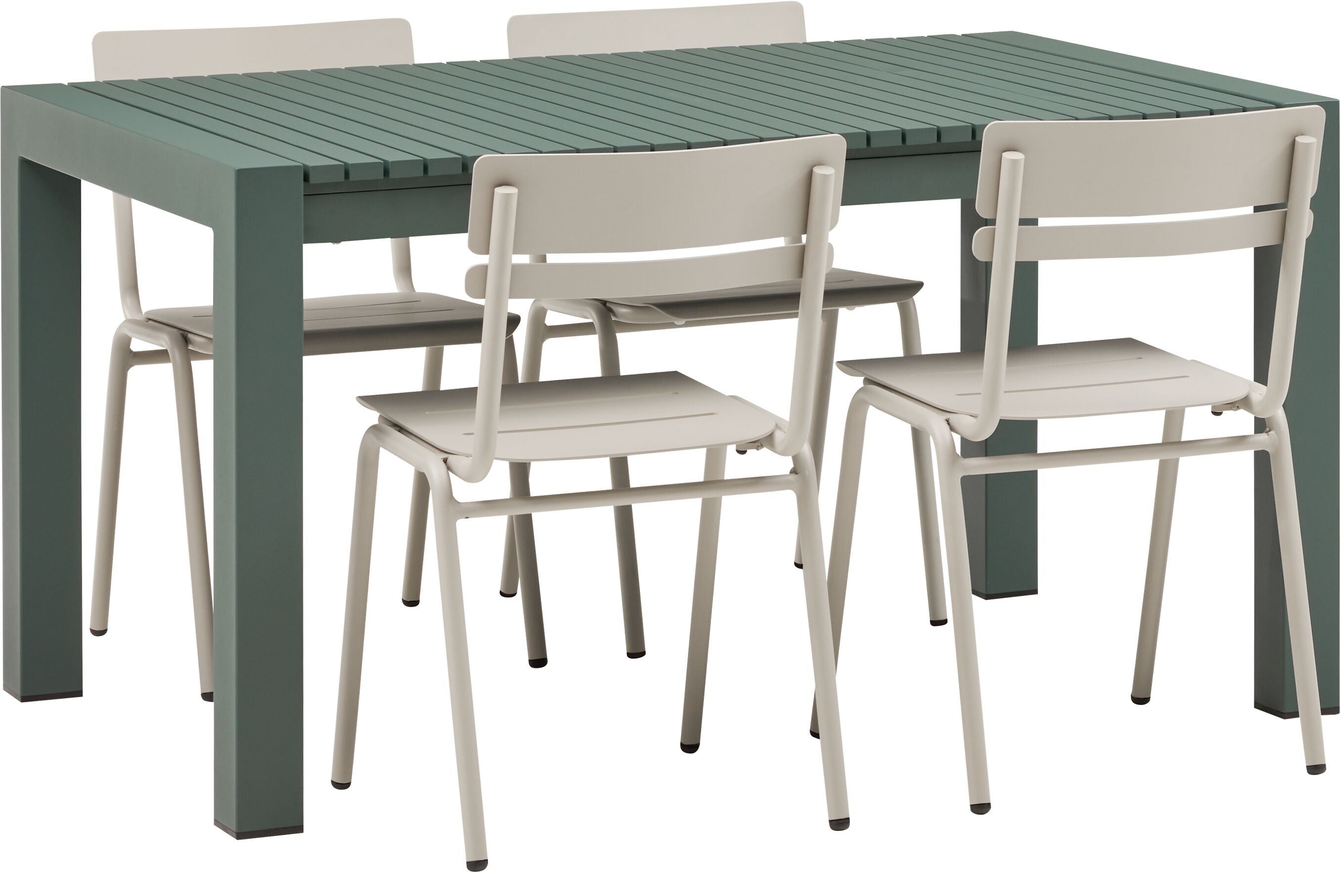CADIZ Auszugstisch - Jungle green / B: 200.0 cm x T: 90.0 cm x H: 75.0 cm