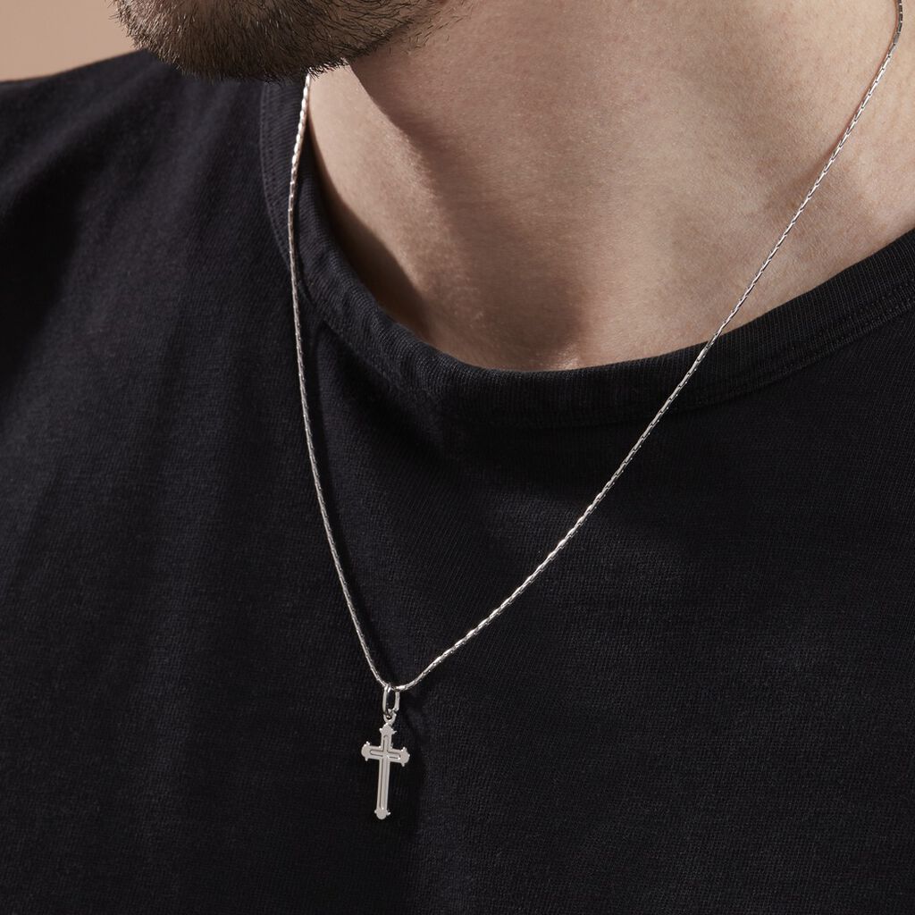 Collier Argent Blanc Nicolaos
