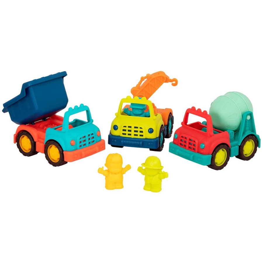 B.TOYS B. Happy Cruisers - Baufahrzeuge 3er Set Mehrfarbig