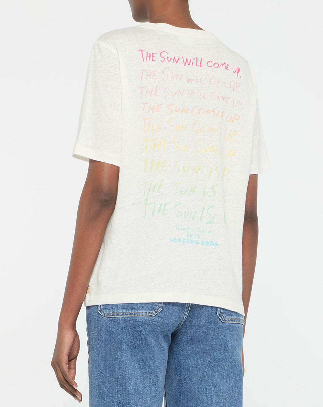 Scotch & Soda T-Shirt 100% Lin blanc