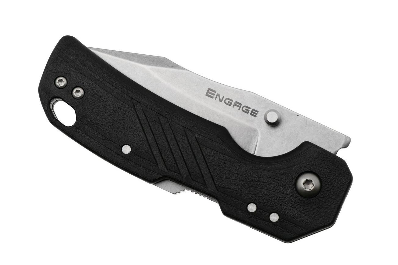 Cold Steel Engage Small Clip Point FL-25DPLC Stonewashed 4116SS, Black GFN, zakmes