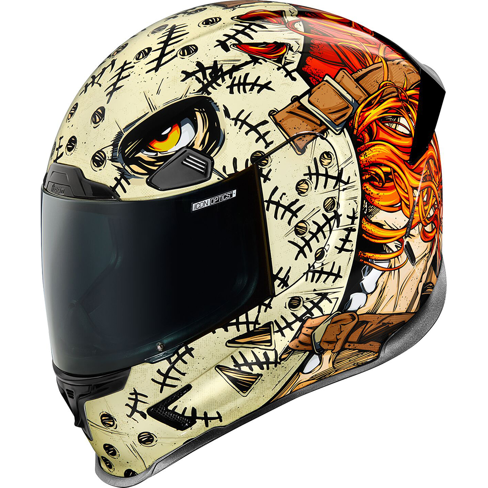 Icon - Casque Airframe Pro Topshelf™ Beige / Rouge / Marron