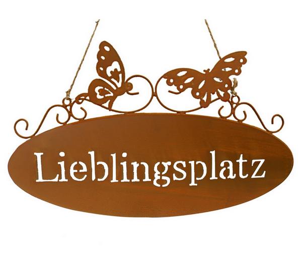 Dehner Metall-Gartenschild Lieblingsplatz
