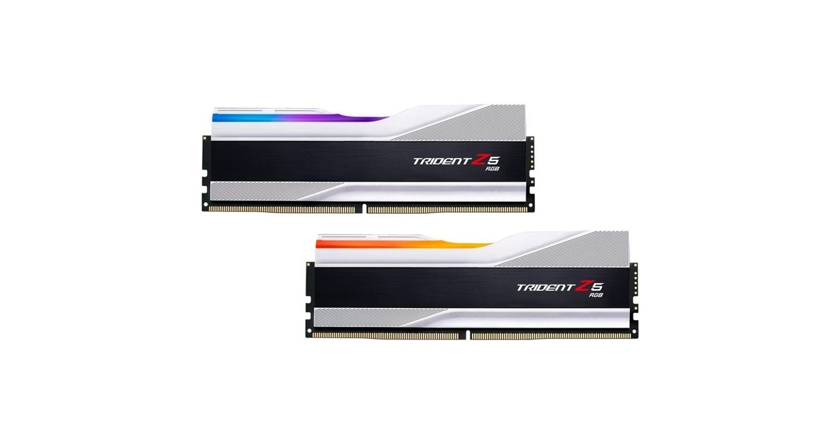 G.Skill64 GB DDR5-6400 Kit werkgeheugen  (Zilver/zwart, F5-6400J3239G32GX2-TZ5RS, Trident Z5 RGB, XMP)