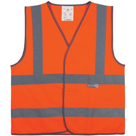 Gilet de sécurité ECO+ orange fluo 4 bandes réfléchissantes
