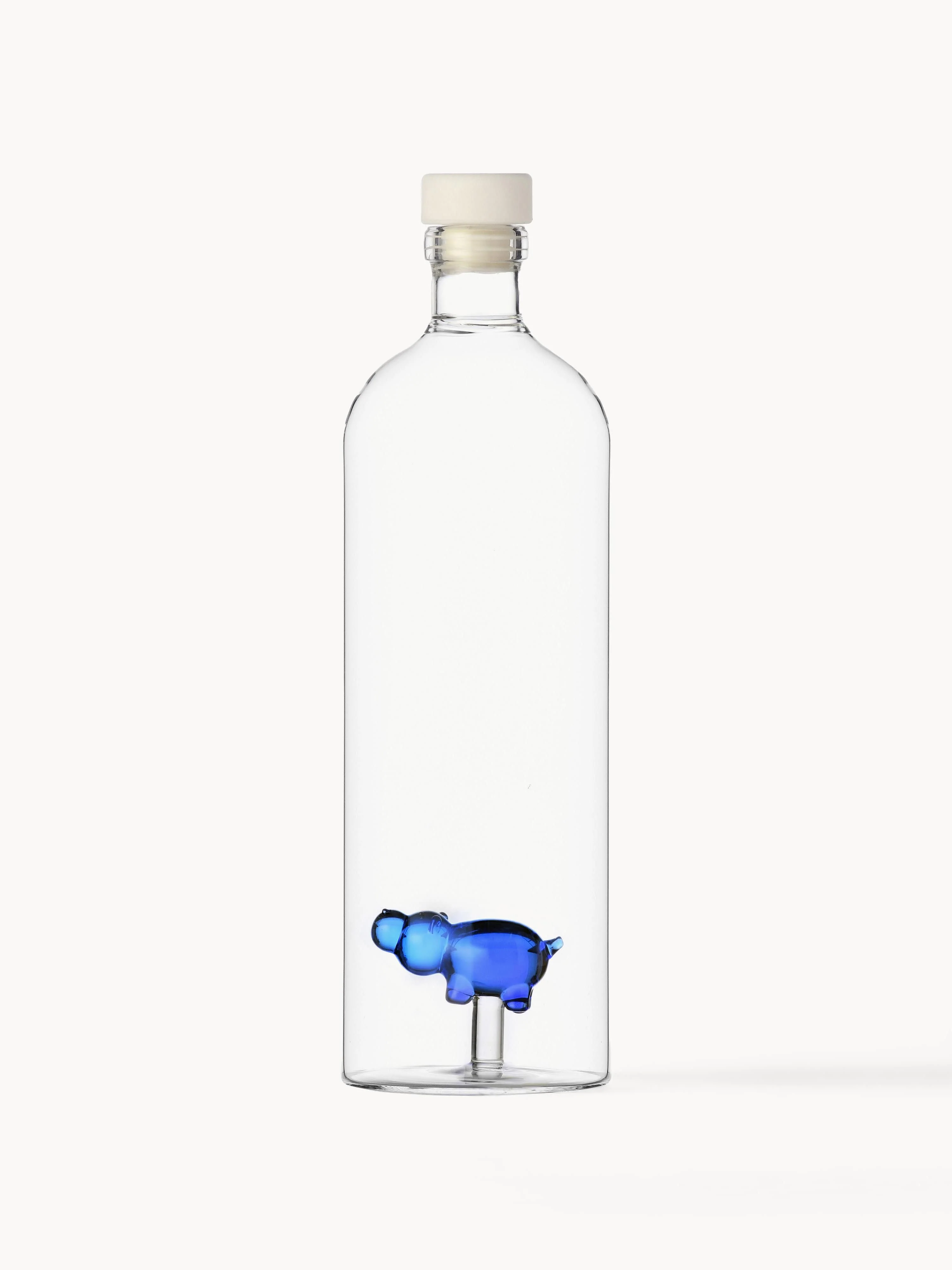 Handgemaakte karaf Hippo van borosilicaatglas, 1.1 L