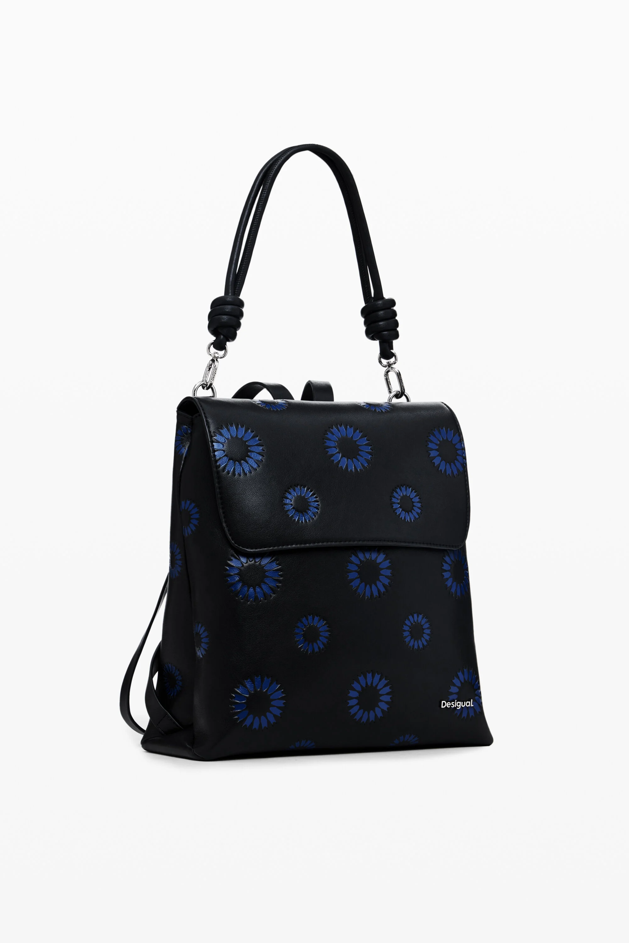 Mochila pequena com girassóis