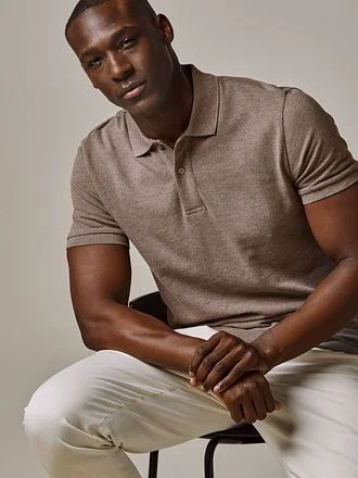 Profuomo Piqué Poloshirt Bruin PPWD10019D-H kopen