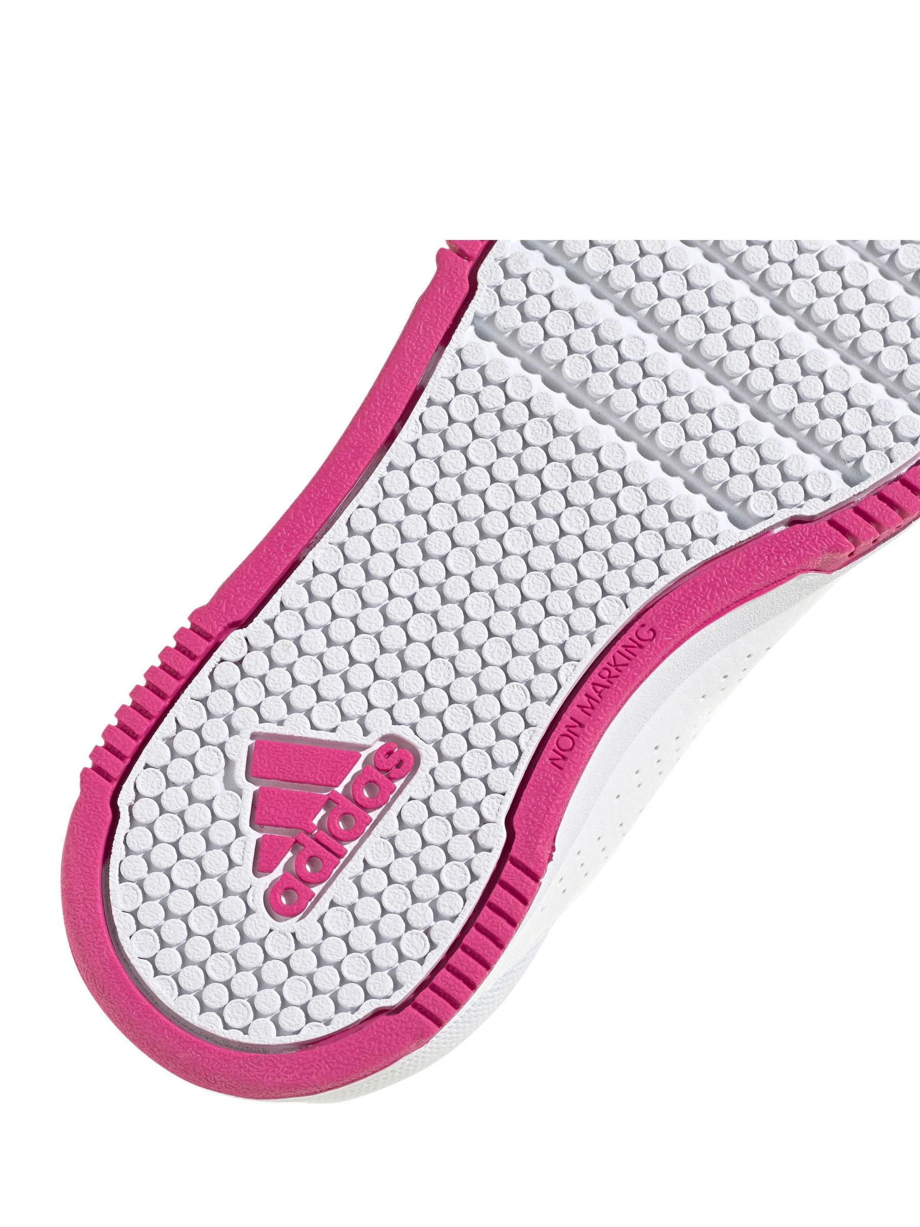 Wit/roze - adidas Tensaur kindersneakers met klittenbandsluiting