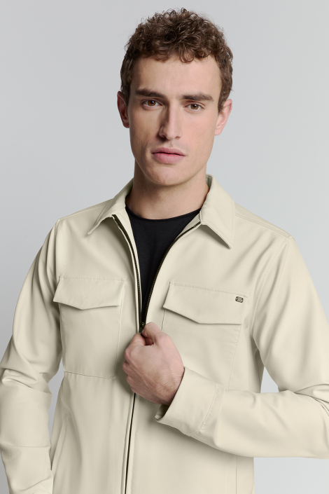 NO-EXCESS beige heren overhemd