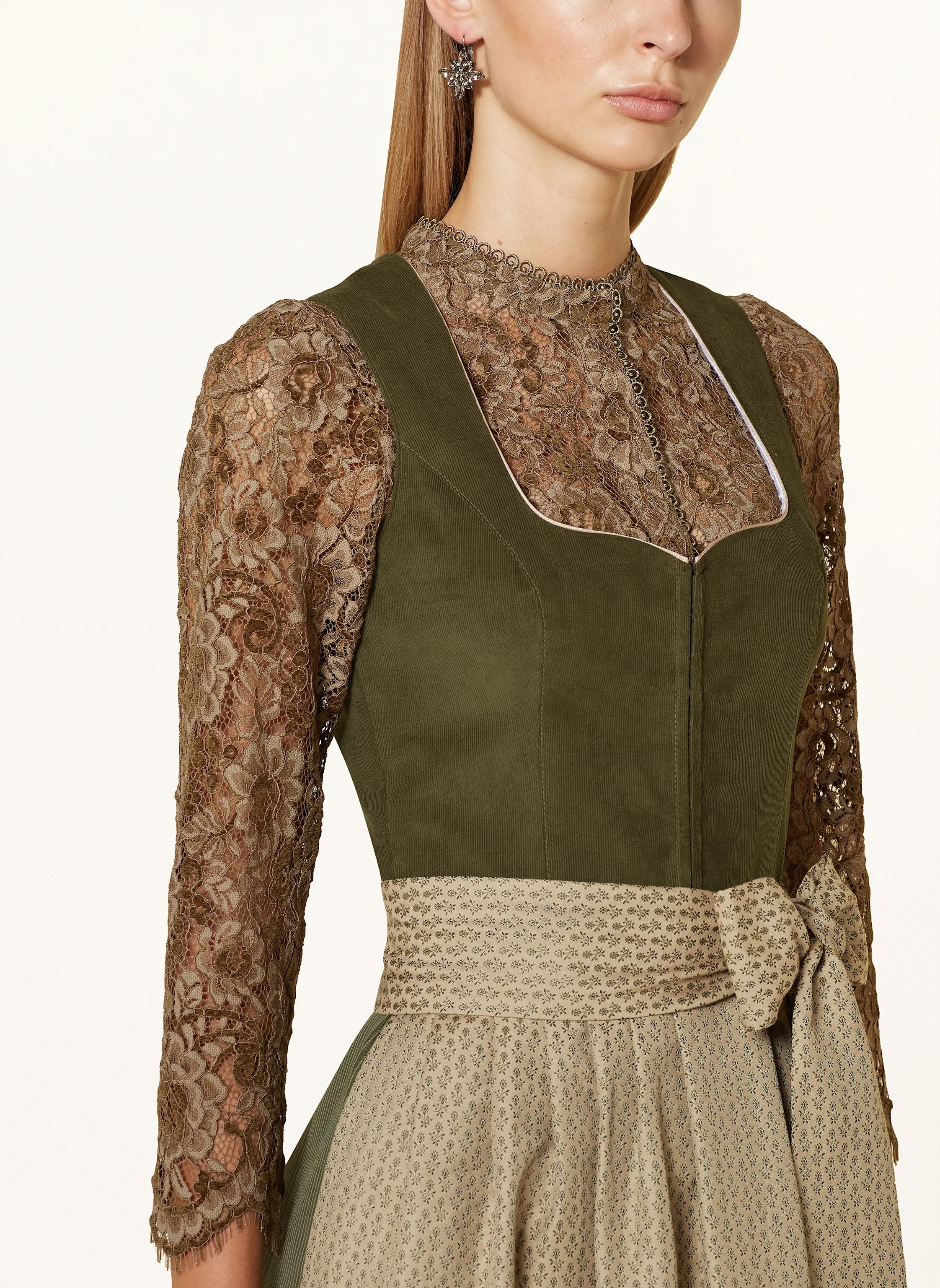 KRÜGER Dirndlbluse aus Spitze mit 3/4-Arm